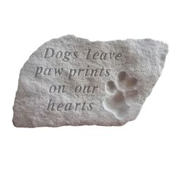 Dogs Leave Paw Prints Memorial Stone 37cm