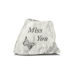 Miss You With ButterflyMemorial Stone 9cm 
