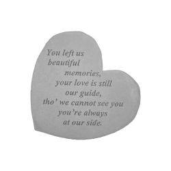You Left Us Heart Memorial Stone 17cm 