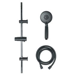 Riser Rail Shower Kit 5 Function Black