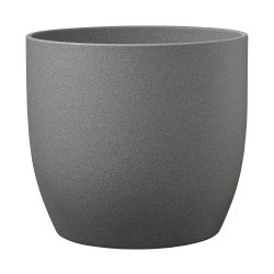 Basel Stone Dark Grey Stone Effect Indoor Pot 14cm