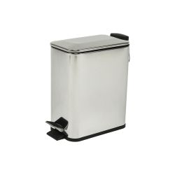 Bathroom Waste Bin Slim Stainless Steel 5L