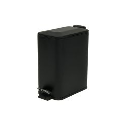 Bathroom Waste Bin Slim Matt Black 5L