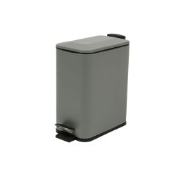 Bathroom Waste Bin Slim Matt Grey 5L