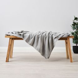 Microfleece Throw 130Cm X 160Cm Silver
