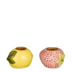 Strawberry & Lemon candleholder (Individually Assorted)