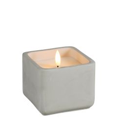 Candle Grey Warm White Led Battery Operated With Timer