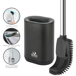 Rene Silicone Toilet Brush Black