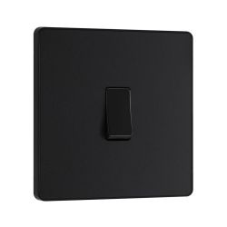 Bg Evolve Matt Black 20A Single 2 Way Switch