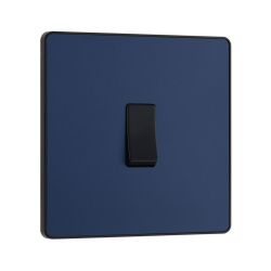 Bg Evolve Matt Blue 20A Single 2 Way Switch