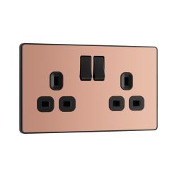 Bg Evolve Copper 13A Double Socket
