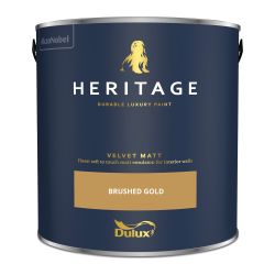 Dulux Heritage Matt Brushed Gold 2.5Ltr