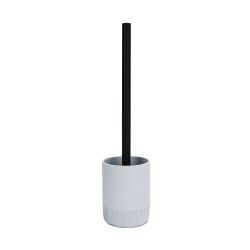 Round Toilet Brush & Holder Black/White