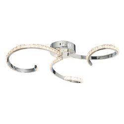 Riolo 3 Light LED Ceiling With Crystals