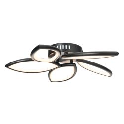 Renza 5 Leaf LED Ceiling Light Black