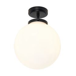 Porto 1 Light Semi-Flush - Black