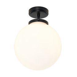 Porto 1 Light Semi-Flush - Black
