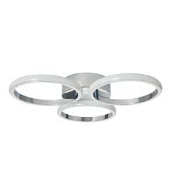 Garda 3 Ring LED Flush IP44 - Chrome
