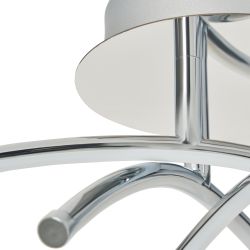 Iseo Cross-Over LED Ceiling IP44 - Chrome