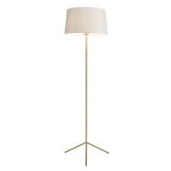 Pretrus Stem Tripod Metal Floor Lamp - Satin Brass