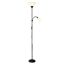 Maika Mother and Child Cone Shade Floor Lamp - Black