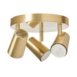 Harvey 3 Light Plate Adjust Spotlight - Satin Brass