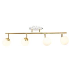 Toll 4 Ball Adjustable Spotlight Bar - Satin Brass