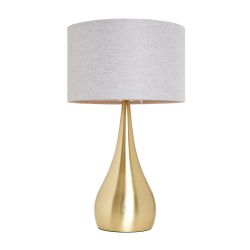 Sirio Satin Brass Teardrop Lamp