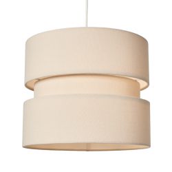 Zocco Tiered Linen Fabric Shade - Taupe