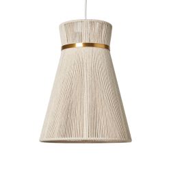 Valdur Wide String Shade - Ivory/Gold