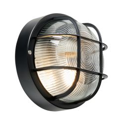 Potet Round Bulk Head Black