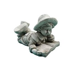 Stone Boy Reading Ornament 21cm