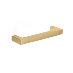 Square Bar Handle 96Mm Brushed Brass Pk2