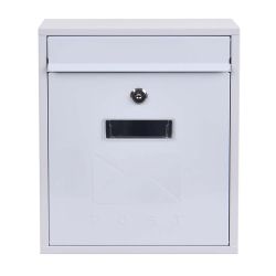 Contemporary Post Box White Gloss