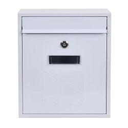 Contemporary Post Box White Gloss