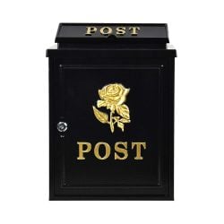 GOLD ROSE POST BOX