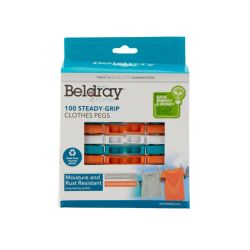 Beldray Steady Grip Clothes Pegs 100 Pack