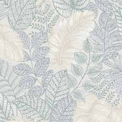 Superfresco Easy Scattered Leaves Duck Egg 10M