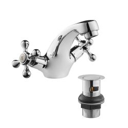 Tudor Basin Mixer & Press Top Waste