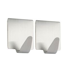 Angular Hook Self-Adhesive Stainless Steel 2 Pack