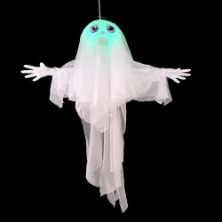 Hanging Ghost with Led Lights White 100cm