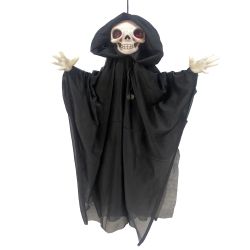 Hanging Animated Ghost Black 100cm