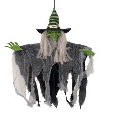 Hanging Witch Green & Black 24cm