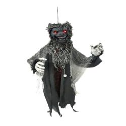 Hanging Animated Werewolf with LED 90cm