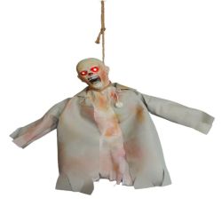 Hanging Animated Zombie with LED 50cm