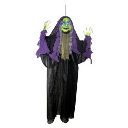Hanging Big Face Witch 180cm