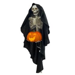 Hanging Reaper with Animated Pumpkin 41cm