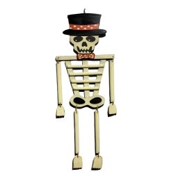 Hanging Wooden Skeleton 38cm