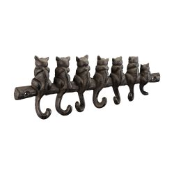 7 Hook Rail Cat Cast Iron