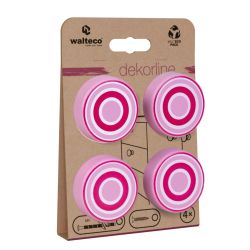 Pink Circular Knobs 4 Pack